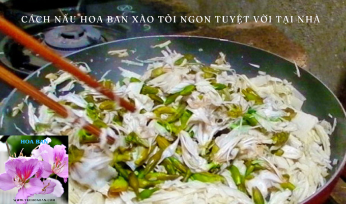 Cách nấu hoa ban xào tỏi ngon tuyệt vời tại nhà